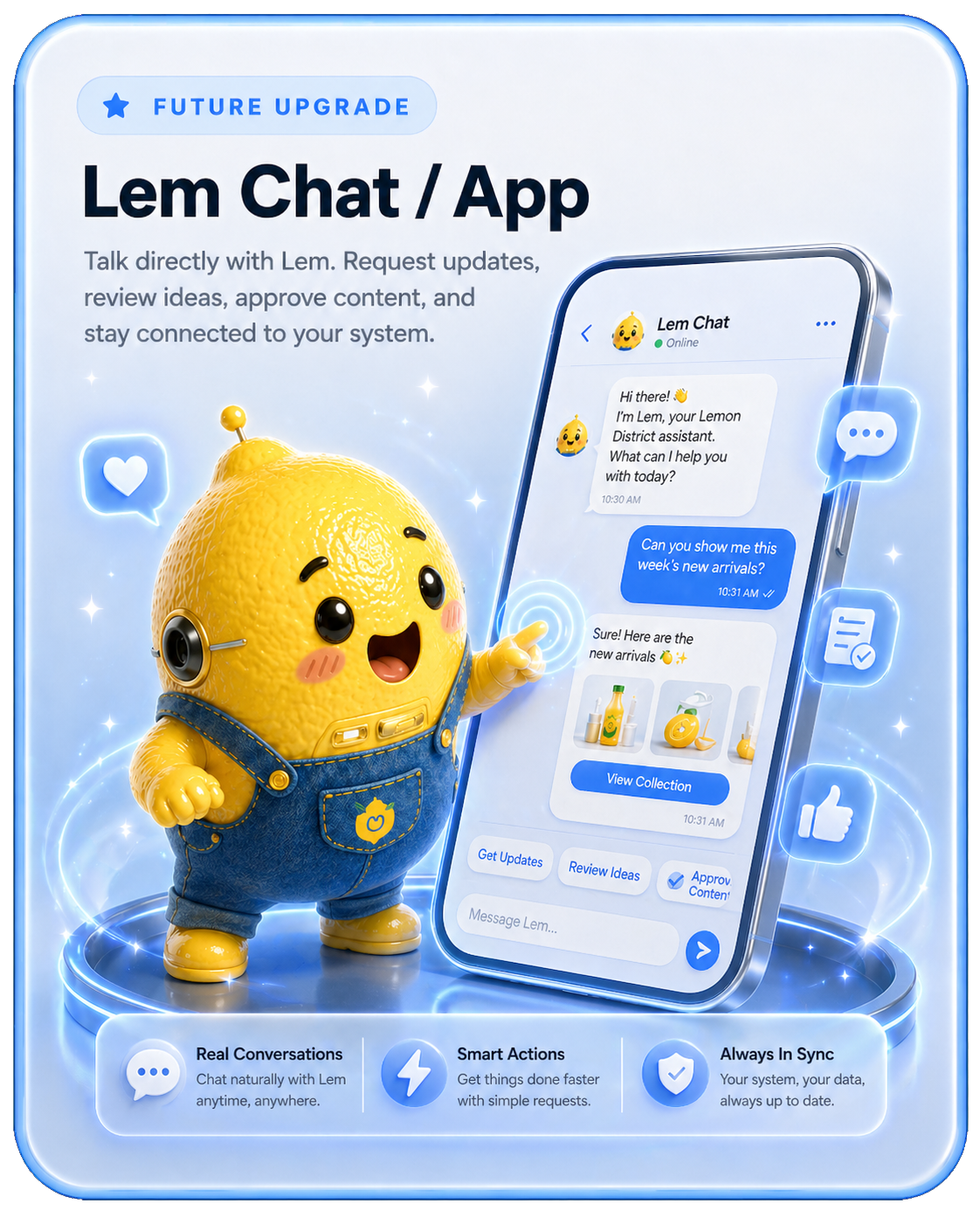 Lem Chat app roadmap visual
