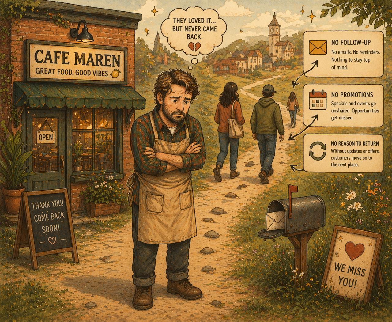 Customers come once and vanish